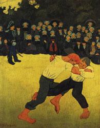 Paul Serusier Breton Wrestling Germany oil painting art